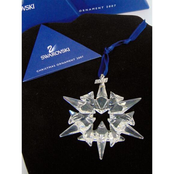 NEW 2007 Swarovski Crystal STAR Snowflake CHRISTMAS ORNAMENT Annual Ltd Ed NIB! - Picture 3 of 6